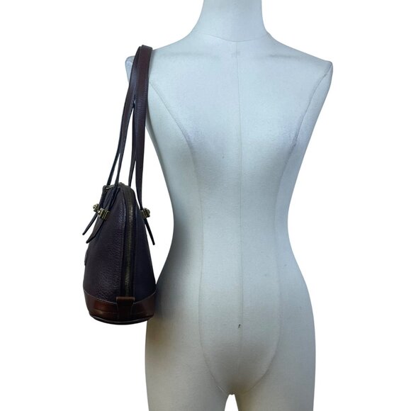 Dooney & Bourke Women’s Brown All-Weather Leather Gold Hardware Shoulder Tote - Picture 11 of 12